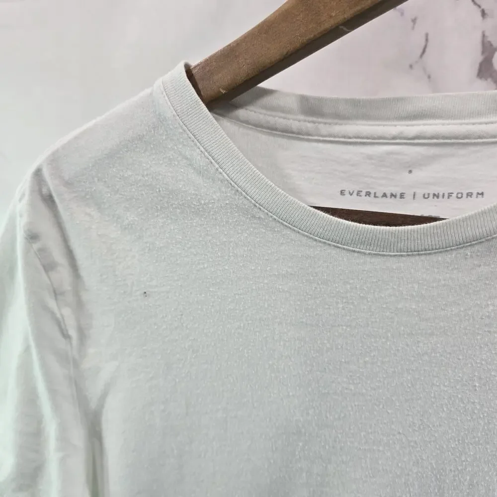 Everlane T Shirt Mens XXL 2X White Short Sleeve Crew Organic Cotton Lightweight - Picture 2 of 10
